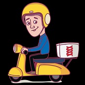 Device Of Man Riding A Scooter Device mark 3397070 Trademark