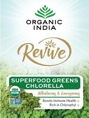 Organic India Revive Superfood Greens Chlorella Device mark 3482179 Trademark