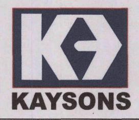 Kaysons, K (label) Device mark 3420309 Trademark