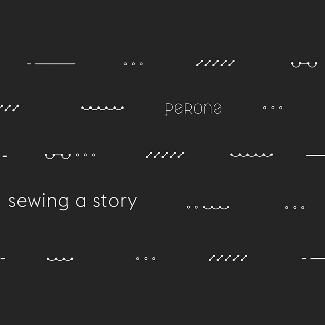 Perona (logo) Combined Together With Brand Language Of Needle And Stitches With Tagline “sewing A Story" Device mark 3482544 Trademark