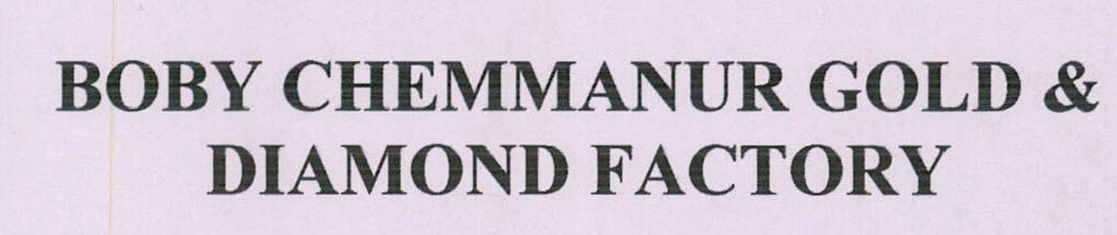 Boby Chemmanur Gold & Diamond Factory Device mark 3202534 Trademark
