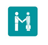 Caricature Of Two Men Shaking Hands Device mark 3461950 Trademark