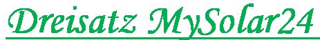 Dreisatz Mysolar24 (label) Device mark 3265098 Trademark