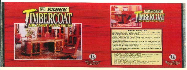 Esdee Timbercoat Melamine Wood Finish Device mark 3280596 Trademark