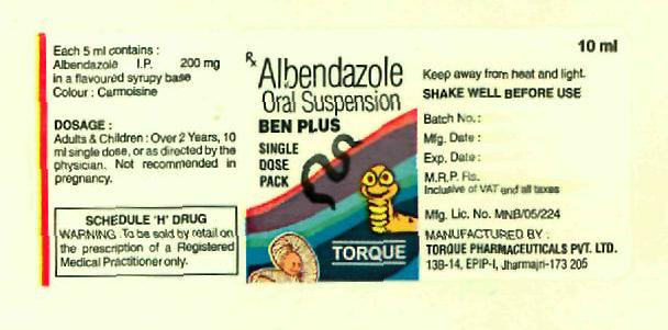 Albendazole Oral Suspension Device mark 2730054 Trademark