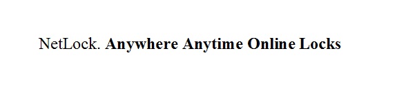 Netlock. Anywhere Anytime Online Locks Device mark 3327379 Trademark
