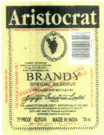 Aristocrat Brandy (label) Device mark 2396433 Trademark