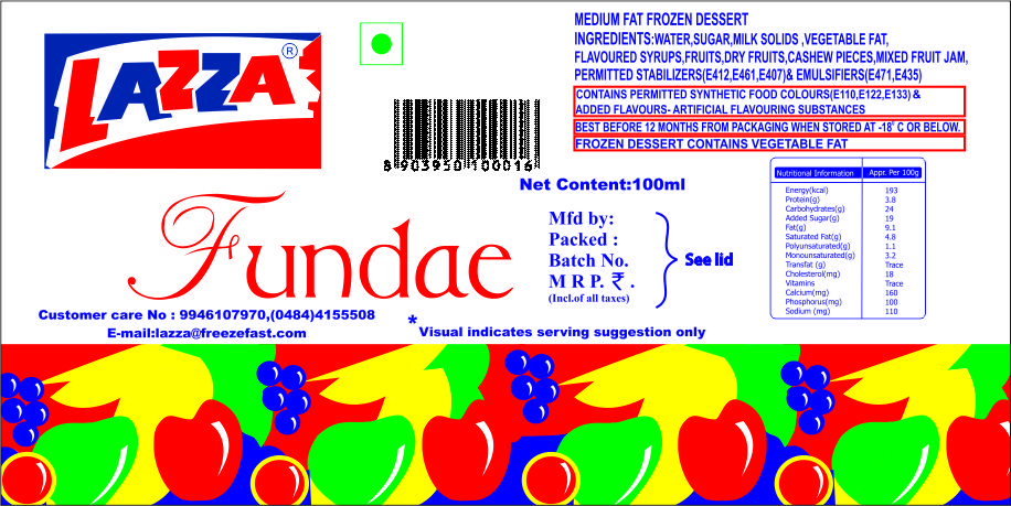 Lazza Fundae Device mark 2870427 Trademark