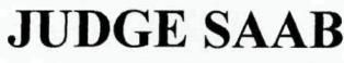 Judge Saab Device mark 2568195 Trademark