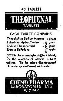 Theophenal(label) Device mark 84206 Trademark
