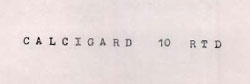 Calcifard 10 Rtd Device mark 732768 Trademark
