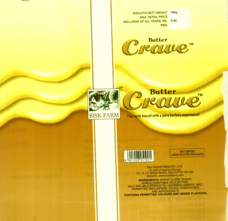 Butter Crave Device mark 1004586 Trademark