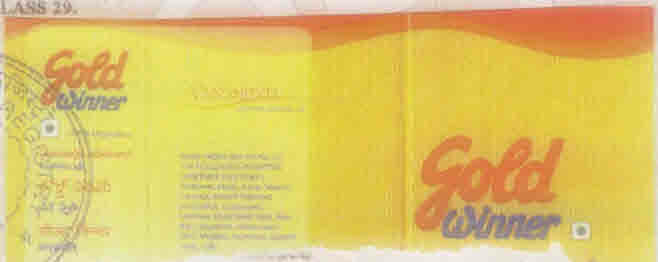 Gold Winner (label) Device mark 1208513 Trademark