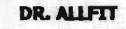 Dr. Allfit Device mark 1331799 Trademark