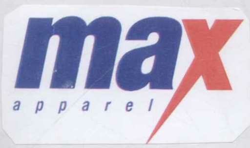 Max Apparel (label) Device mark 1355208 Trademark