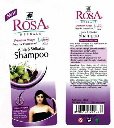 Rosa Amla & Shikakai Shampoo With Device Device mark 3555830 Trademark