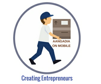 Aangadia On Mobile Creating Entrepreneurs Device mark 3556494 Trademark