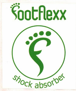 Footflexx With Word Shock Absorber And F Logo With Device Of Foot Device mark 3494665 Trademark