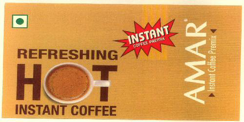 Refreshing Hot Instant Coffrr Amar Instant Coffee Premix Device mark 3476520 Trademark