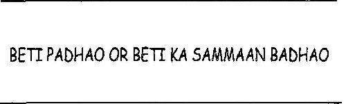 Beti Padhao Or Beti Ka Sammaan Badhao Device mark 3487497 Trademark