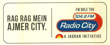 Fm Bole Toh 104.8 Fm Radio City A Jagran Initiative Rag Rag Mein Ajmer City. Device mark 3458445 Trademark