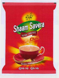 Shaam Savera Chai (label) Device mark 3465837 Trademark