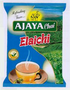 Ajaya Chai Elaichi (label) Device mark 3465838 Trademark