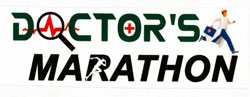 Doctor's Marathon With Device Of Doctor And Magnifying Glass Device mark 3498836 Trademark
