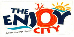 The Enjoy City With Device Of Sun And Picture Of Girl And Boy Device mark 3509461 Trademark