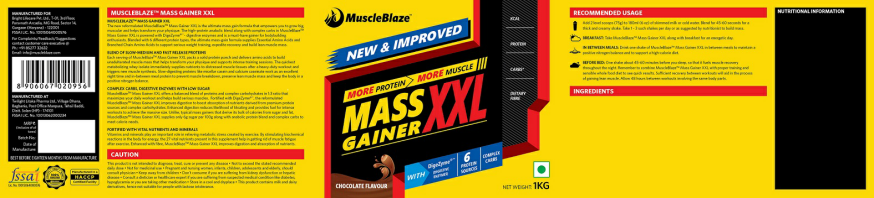 Muscleblaze Massgainer Xxl Device mark 3511422 Trademark