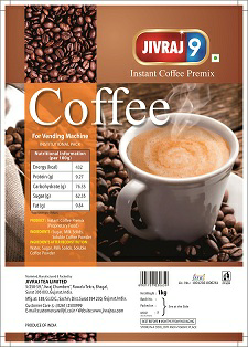 Jivraj 9 Instant Coffee Premix Device mark 3523607 Trademark