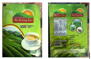 The Rising Tea ( Label) Device mark 3550132 Trademark