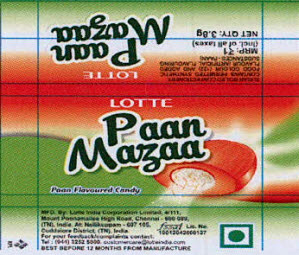 Lotte Paan Mazaa Device mark 3568927 Trademark