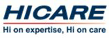 Hicare- Hi On Expertise, Hi On Care (label) Device mark 3602282 Trademark