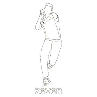 Device Mark Containing The Outline Of A Cricket Bowler Above The Word Zeven Device mark 3604810 Trademark