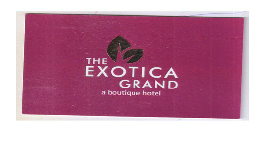 The Exotica Grand (a Boutique Hotel) Label Device mark 3619234 Trademark