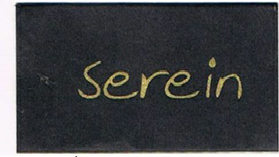 Serein Label In Golden Letters With Black Background Device mark 3637888 Trademark