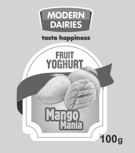 Modern Dairies Fruit Yoghurt (label) Device mark 3622048 Trademark