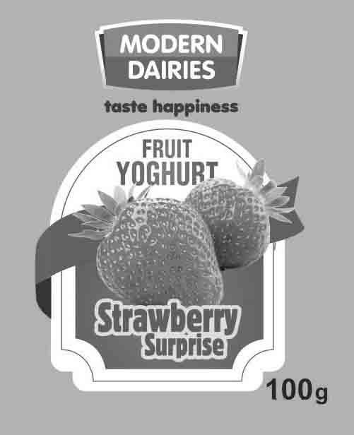 Modern Dairies Fruit Yoghurt (label) Device mark 3622049 Trademark