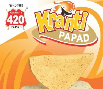 Agrawal's 420 Papad Kranti Papad Device mark 3636655 Trademark