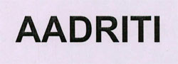 Aadriti Device mark 3643980 Trademark