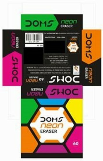 Doms Neon Eraser Box Cover Device mark 3682913 Trademark