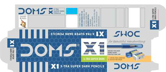 Doms X1 Wrapper (label) Device mark 3682869 Trademark