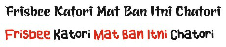 Frisbee Katori Mat Ban Itni Chatori Device mark 3713900 Trademark
