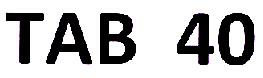 Tab 40 Device mark 3724639 Trademark