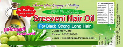 Sreeveni Hair Oil Device mark 3769412 Trademark