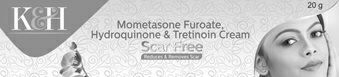 K&h Scar Free (label) Device mark 3794680 Trademark