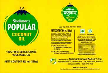Shalimar’s Popular Coconut Oil Device mark 3825843 Trademark