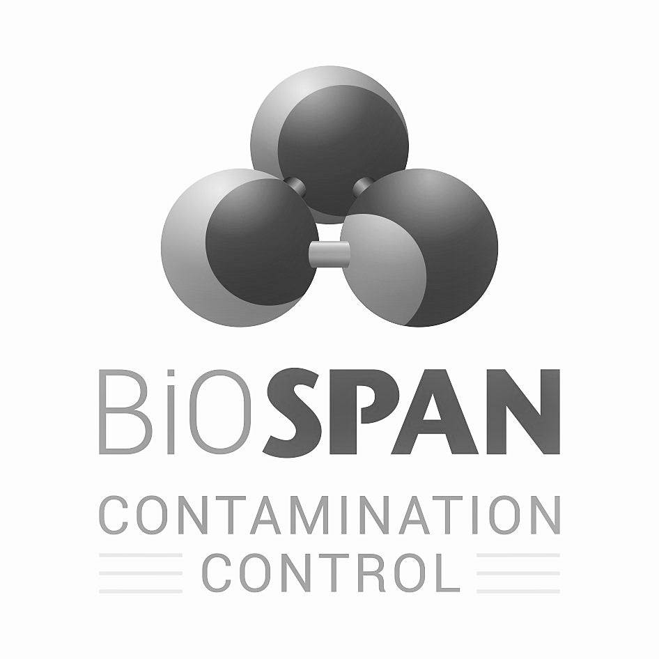 Device Of A Molecule With The Mark Biospan Contamination Control Written Under It Device mark 3841216 Trademark