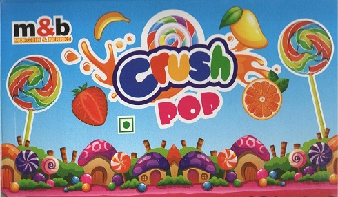 M&b Crush Pop (label) Device mark 3845680 Trademark